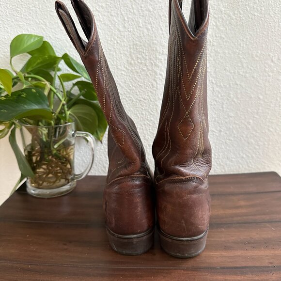 Frye Women's Billy Pull On Cowgirl Boot, Brown, Size 8.5 - Picture 7 of 16